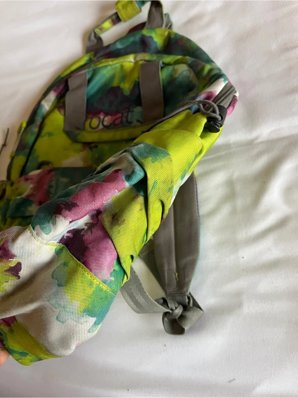PUMA Procat Green Watercolor Tie Dye Multi-Pocket Backpack Rucksack